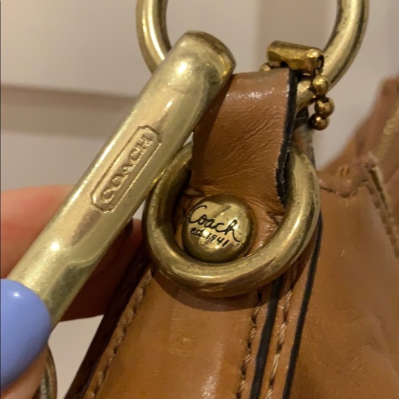 Camel color COACH shoulder or cross body - Picture 6 of 8